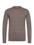 Mmgadam Soft Stripe Knit Tops Knitwear Round Necks Beige Mos Mosh Gallery