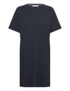 Ss Rib Jersey Nightdress Nattøj Navy Tommy Hilfiger