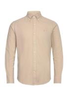 Brushed Twill Shirt-Classic Fit Designers Shirts Casual Beige Morris