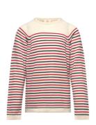 Merino Lt. Knitted Striped Blouse Tops Knitwear Pullovers Red Copenhagen Colors