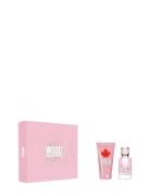 Gift Set Wood Pour Femme Edt + Body Lotion Parfume Sæt Nude DSQUARED2