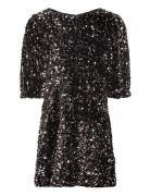 Tnmarlin Sequin S_S Dress Dresses & Skirts Dresses Partydresses Black The New