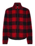 Checked Fleece Jacket Tops Sweatshirts & Hoodies Fleeces & Midlayers Red GANT