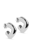 Gianna Hoops Accessories Jewellery Earrings Hoops Silver Enamel Copenhagen