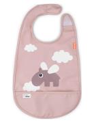 Bib W/Velcro Happy Clouds Powder Baby & Maternity Baby Feeding Bibs Sleeveless Bibs Pink D By Deer