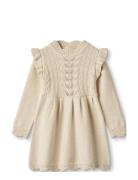 Alilly Dress Dresses & Skirts Dresses Casual Dresses Long-sleeved Casual Dresses Cream Fliink