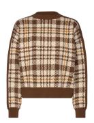 Rodebjer Reilly Eco Check Designers Knitwear Jumpers Brown RODEBJER