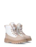 Tommy Hilfiger Kids' Fur Boots Vinterstøvler Med Snøre White Tommy Hilfiger