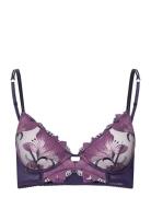 Exaltee - Without Padded Classique Lingerie Bras & Tops Wired Bras Purple Etam