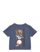 Nmmjac Kungfupanda Nreg Ss Top Box Sky Tops T-Kortærmet Skjorte Navy Name It