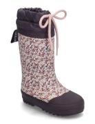 Rainboots With Woollining Shoes Rubberboots High Rubberboots Purple ANGULUS