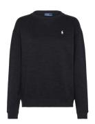 Fleece Crewneck Sweatshirt Tops Sweatshirts & Hoodies Sweatshirts Black Polo Ralph Lauren