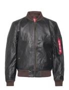 Ma-1 Leather Lf Læderjakke Skindjakke Brown Alpha Industries