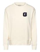 G Badge C-Neck Sweat Tops Sweatshirts & Hoodies Sweatshirts Cream GANT