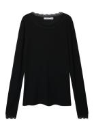 Nkfnamma Ls Slim Top Tops T-shirts Long-sleeved T-Skjorte Black Name It