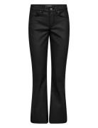 Mmashley Coated Pant Bottoms Jeans Flares Black MOS MOSH