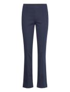 Regular Waist Press Crease Trousers Bottoms Trousers Slim Fit Trousers Navy Monki