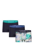 Sea Print Trunk 3-Pack Boxershorts Navy GANT