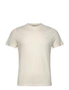 Stephanie Wool Blend Tee Tops T-shirts & Tops Short-sleeved Beige Lexington Clothing