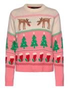 Vmchristmasstuff Ls O-Nck Pull. Box Xmas Tops Knitwear Jumpers Pink Vero Moda