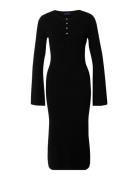 Anya Merino Wool Blend Knitted Dress Knælang Kjole Black Lexington Clothing