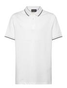 Tipped Polo Shirt Tops T-shirts Polo Shirts Short-sleeved Polo Shirts White Lyle & Scott