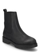 Biaothilia Warmlined Chelsea Boot Waxed Leather Shoes Chelsea Boots Black Bianco