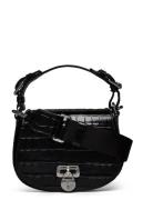 Embossed Medium Tanner Crossbody Bag Bags Crossbody Bags Black Lauren Ralph Lauren