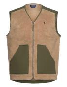 Wind-Blocking Hybrid Vest Tops Sweatshirts & Hoodies Fleeces & Midlayers Brown Polo Ralph Lauren