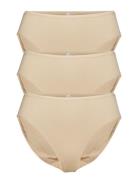 3-Pack Sand-Colored Slips - Essentials Trusser, Tanga Briefs Beige Schiesser