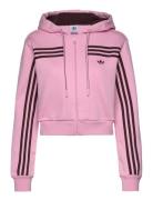 Shrt Fz Fl Hood Tops Sweatshirts & Hoodies Hoodies Pink Adidas Originals