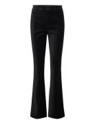 High-Rise Stretch Velvet Boot Trouser Bottoms Trousers Flared Black Lauren Ralph Lauren