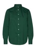 Relaxed Fit Cotton Twill Shirt Tops Shirts Long-sleeved Green Polo Ralph Lauren