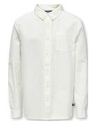 Kobrasmus L/S Oxford Shirt Wvn Tops Shirts Long-sleeved Shirts White Kids Only