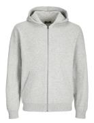 Jcocaleb Knit Zip Hoodie Bf Tops Sweatshirts & Hoodies Hoodies Grey Jack & J S