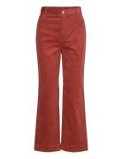 Regular Waist Straight Leg Corduroy Trousers Bottoms Trousers Straight Leg Red Monki