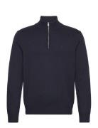 Anf Mens Sweaters Tops Knitwear Half Zip Jumpers Navy Abercrombie & Fitch