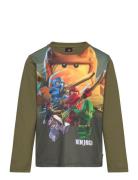 Lwtano 619 - T-Shirt L/S Tops T-shirts Long-sleeved T-Skjorte Green LEGO Kidswear