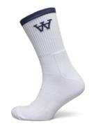 Wwcon Tennis Socks Underwear Socks Regular Socks White Double A By Wood Wood