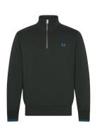 Half Zip Sweatshirt Tops Sweatshirts & Hoodies Sweatshirts Green Fred Perry