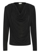 Kagina Jersey Blouse Tops Blouses Long-sleeved Black Kaffe