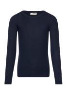 T-Shirt Long-Sleeve Tops T-shirts Long-sleeved T-Skjorte Navy Sofie Schnoor Young