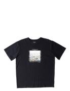 Sortedamssøen Organic T-Shirt Tops T-Kortærmet Skjorte Black Clean Cut Copenhagen