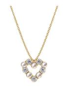 Affinity Pearl Heart Necklace Accessories Jewellery Necklaces Dainty Necklaces Gold Edblad