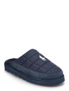 Reade Suede-Trim Quilted Scuff Slipper Slippers Hjemmesko Navy Polo Ralph Lauren