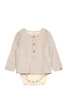 Nbmdamieno Ls Loose Body Shirt Lil Bodies Long-sleeved Beige Lil'Atelier