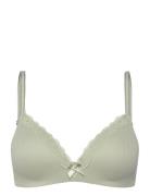 Lola Non Wired Low Demi Pu Lingerie Bras & Tops Soft Bras Non Wired Bras Green Hunkemöller