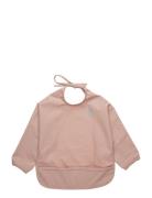 Basic Pu-Apron Ls Baby & Maternity Baby Feeding Bibs Long Sleeve Bib Pink CeLaVi