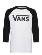 Vans Classic Raglan Boys Sport T-shirts Long-sleeved T-Skjorte White VANS