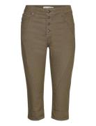 Pzrosita Hw Capri Pants Bottoms Trousers Capri Trousers Khaki Green Pulz Jeans